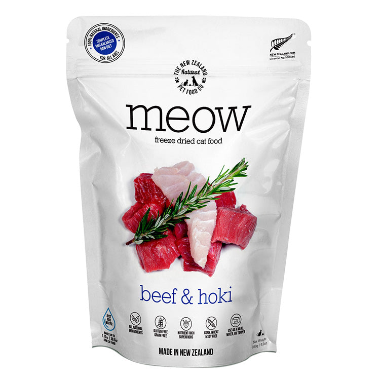 meow ミャウ フリーズドライキャットフード ビーフ&ホキ【280g】(全年齢用)