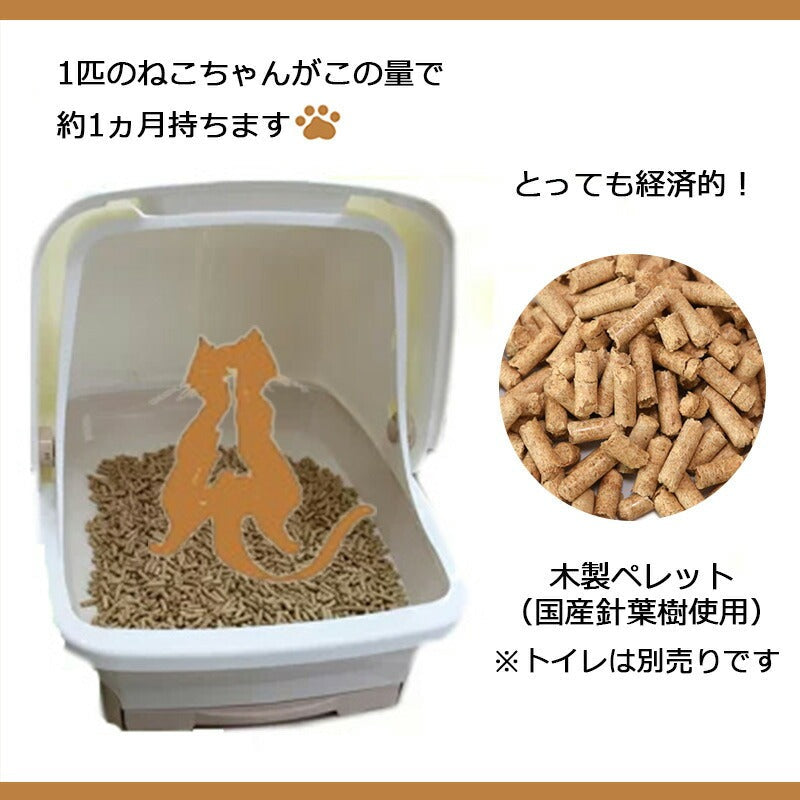 森のねこトイレ(国産ひのきの間伐材ペレット) 2.5L×12袋