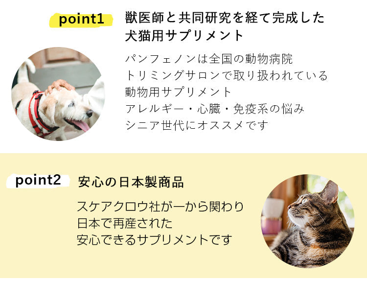 パンフェノン 120粒 【3個セット】 ペットサプリメント【アレルギー・心臓・免疫関係】