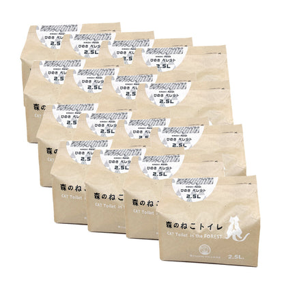 森のねこトイレ(国産ひのきの間伐材ペレット) 2.5L×12袋